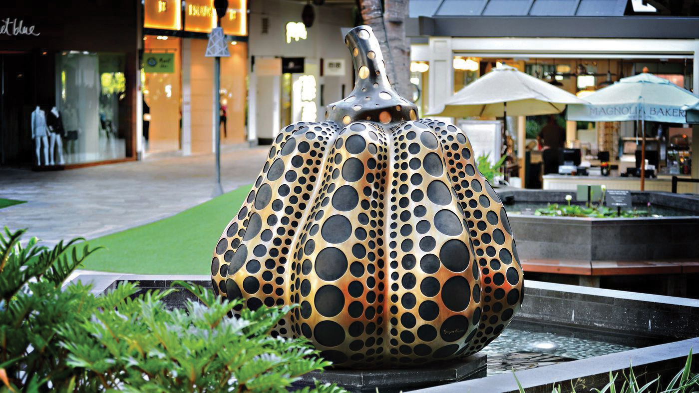 Pumpkin by Japanese artist, Yayoi Kusama at Ala Moana Center