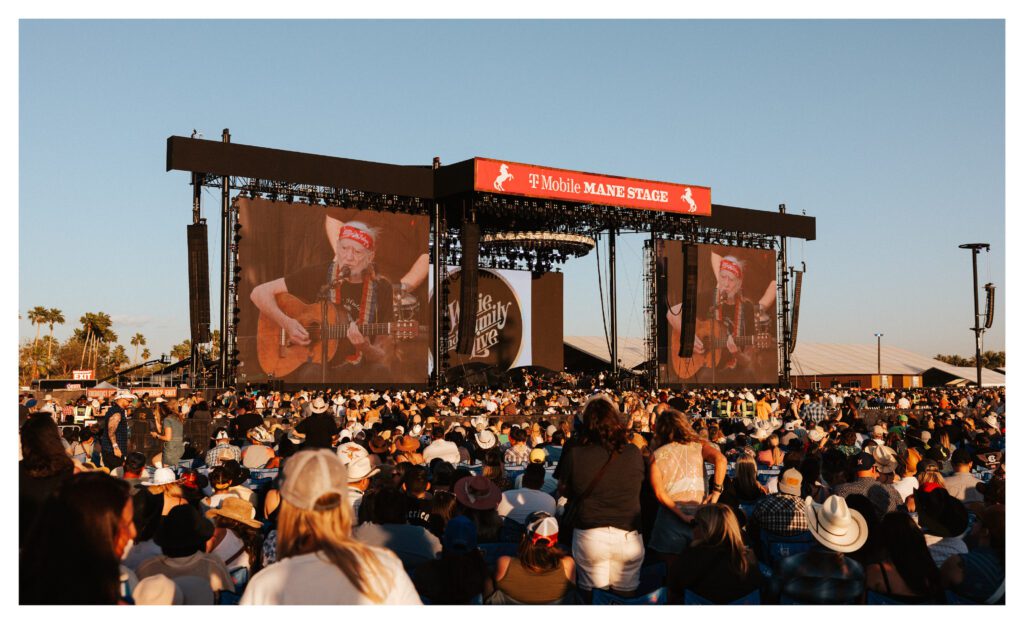 Stagecoach festival stage and crowd