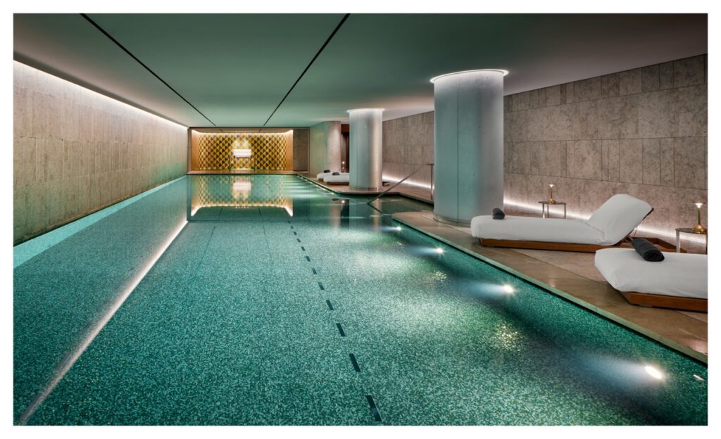 BULGARI Spa Paris unveils a dazzling emerald-hued pool inspired by ancient Roman baths